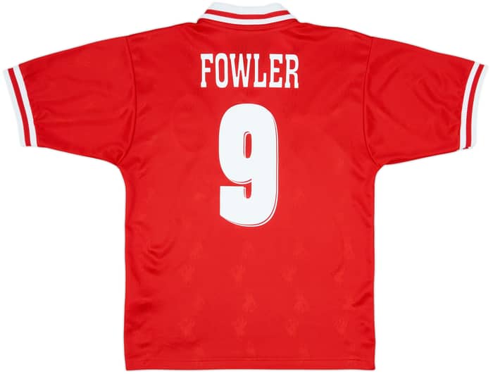 1996-98 Liverpool Home Shirt Fowler #9 - 8/10 - (S)