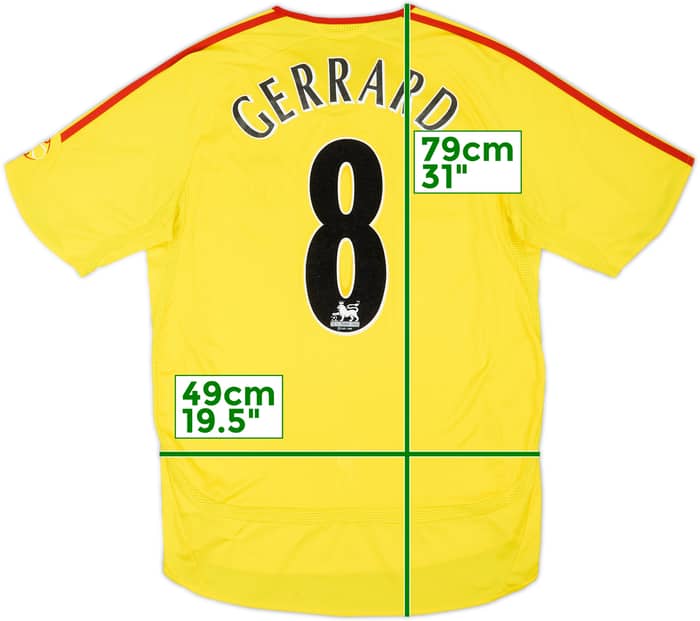 2006-07 Liverpool Away Shirt Gerrard #8 - 6/10 - (M)