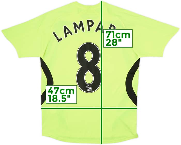 Camiseta de visitante del Chelsea 2007-08 Lampard #8 - 6/10 - (Niños L)