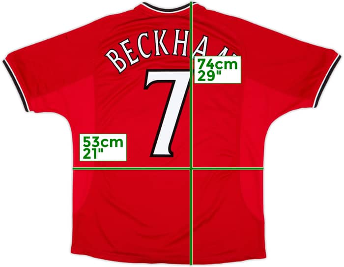 2000-02 Manchester United Home Shirt Beckham #7 - 5/10 - (L)