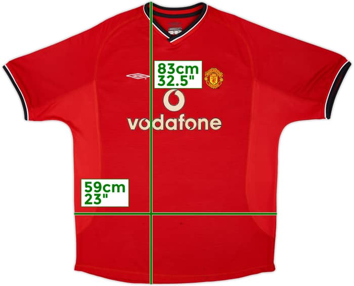 2000-02 Manchester United Home Shirt - 4/10 - (XL)