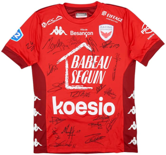 2022-23 Racing Besancon Signed Match Issue Home Shirt Kikanda #12