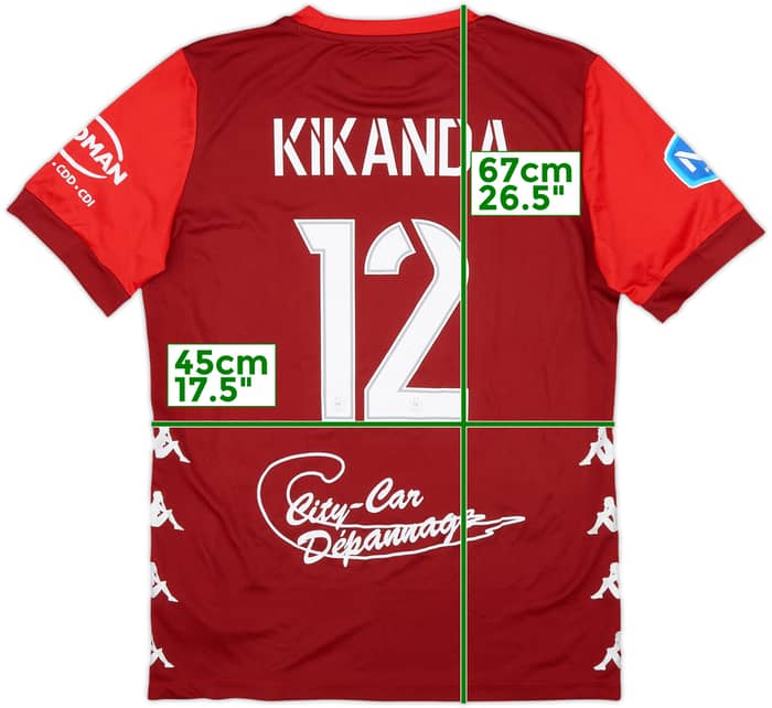 2022-23 Racing Besancon Signed Match Issue Home Shirt Kikanda #12