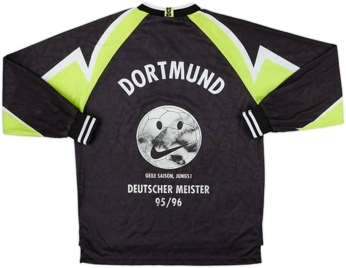 1995-96 Borussia Dortmund Deutscher Meister Away L/S Shirt - 6/10 - (L)