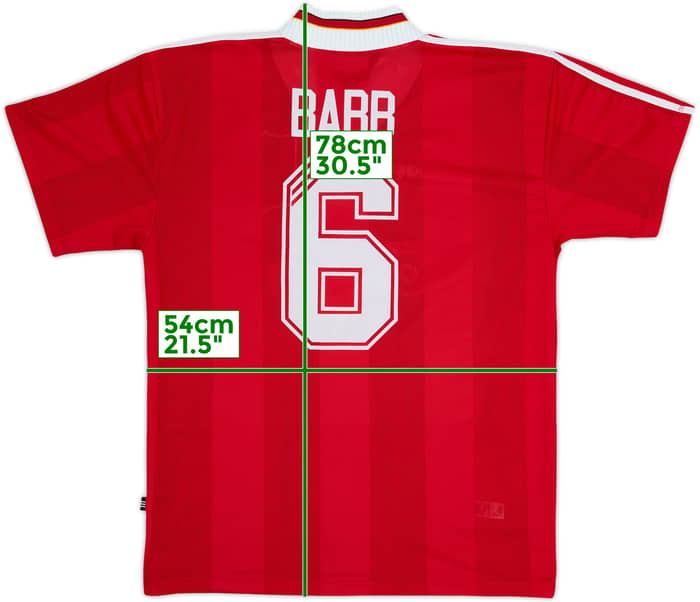 Camiseta de local del Liverpool 1995-96 Babb #6 - 8/10 - (L)