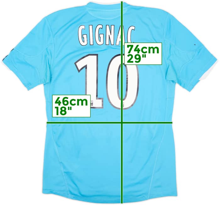 2010-11 Olympique Marseille Away Shirt Gignac #10 - 6/10 - (M)
