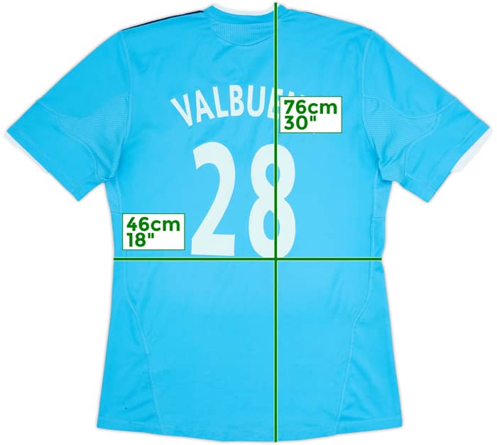 Camiseta de visitante del Olympique Marseille 2010-11 Valbuena #28 - 8/10 - (M)