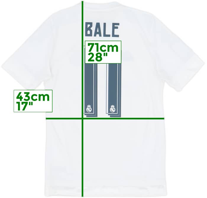 2015-16 Real Madrid Home Shirt Bale #11 - 8/10 - (S)