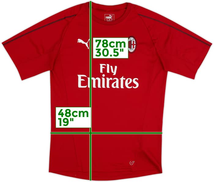 2018-19 AC Milan Puma Camiseta de entrenamiento - 9/10 - (L)