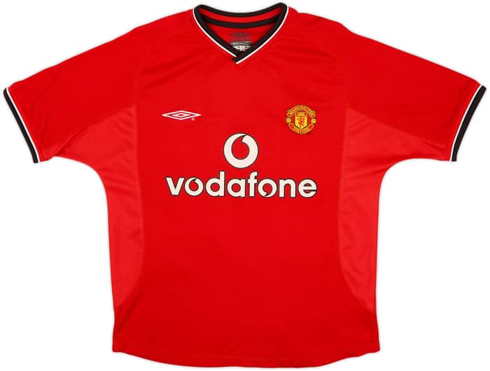 2000-02 Manchester United Home Shirt Beckham #7 - 9/10 - (Y)