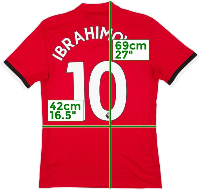 2017-18 Manchester United Home Shirt Ibrahimovic #10 - 10/10 - (XS)