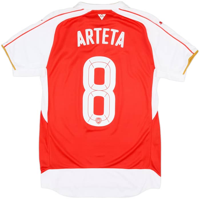 2015-16 Arsenal Home Shirt Arteta #8 - 9/10 - (S)