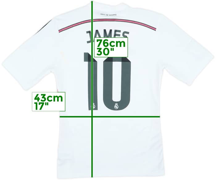 2014-15 Real Madrid Camiseta Local James #10 - 6/10 - (M)