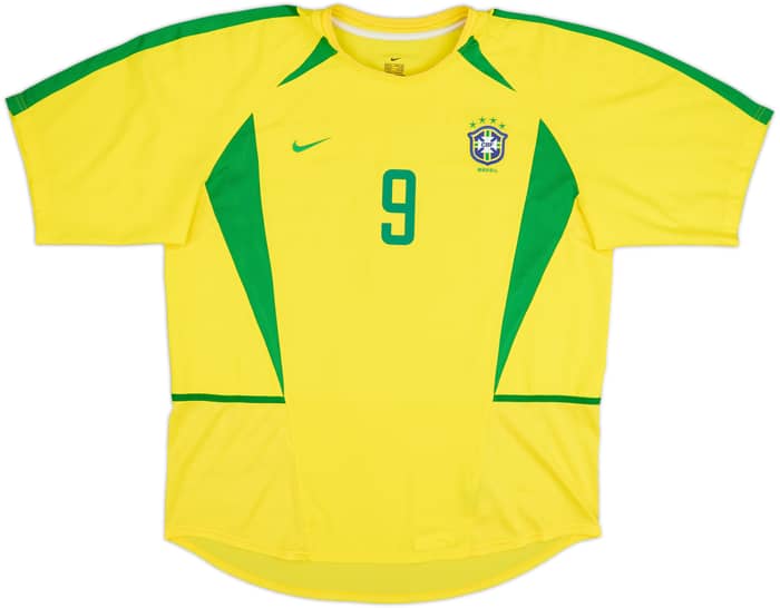 2002-04 Brazil Home Shirt Ronaldinho #11 - 8/10 - (XL)