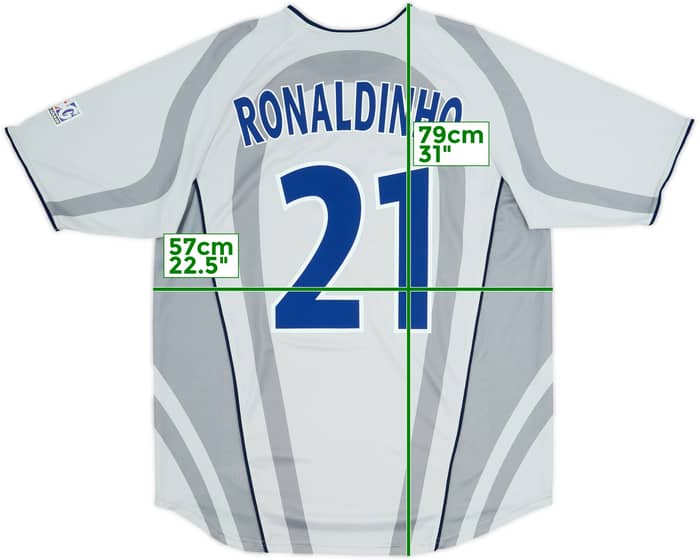 2001-02 Paris Saint-Germain Away Shirt Ronaldinho #21 - 6/10 - (L)