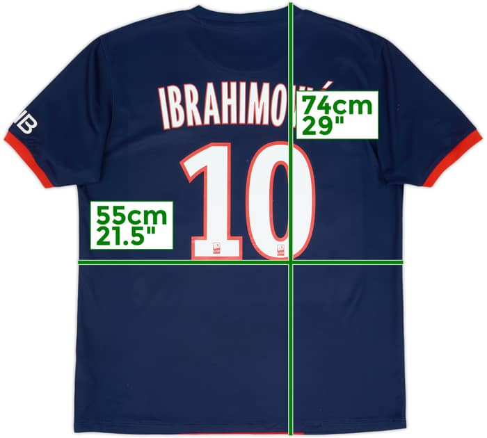 2013-14 Paris Saint-Germain Home Shirt Ibrahimovic #10 - 7/10 - (L)