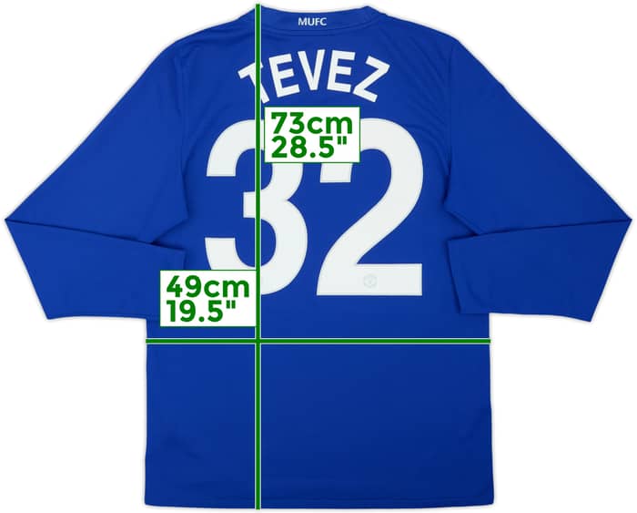 2008-09 Manchester United Third L/S Shirt Tevez #32 - 6/10 - (S)
