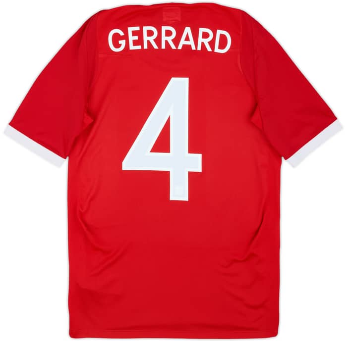 Camiseta de visitante de Inglaterra 2010-11 'South Africa' Gerrard #4 - 6/10 - (XS)