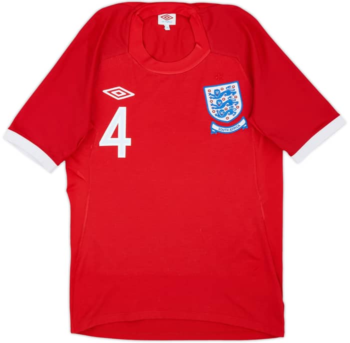 Camiseta de visitante de Inglaterra 2010-11 'South Africa' Gerrard #4 - 6/10 - (XS)