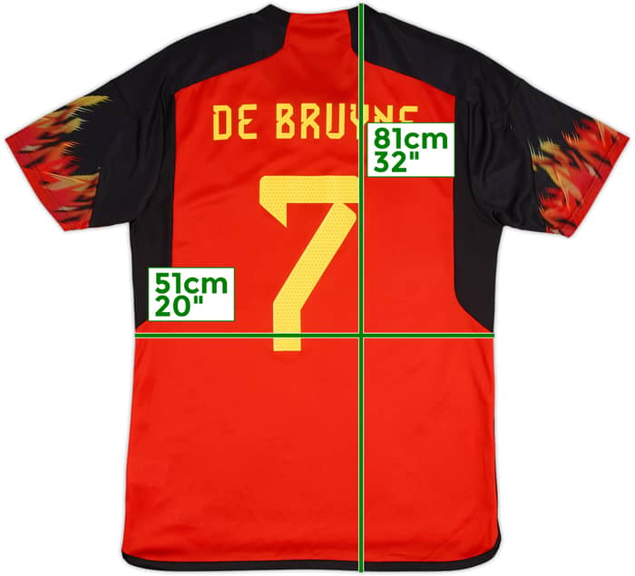 2022-23 Belgium Home Shirt De Bruyne #7 - 7/10 - (L)
