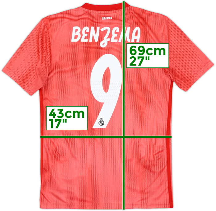 2018-19 Real Madrid Third Shirt Benzema #9 - 8/10 - (XS)