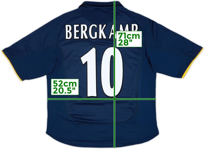 2000-02 Arsenal European Shirt Bergkamp #10 - 8/10 - (M)