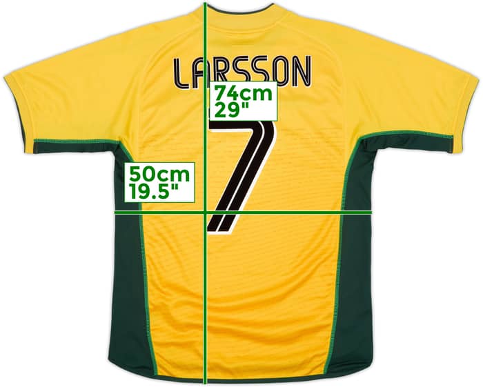 2002-03 Celtic Away Shirt Larsson #7 - 8/10 - (M)