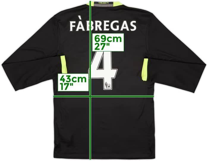 2016-17 Chelsea Away L/S Shirt Fabregas #4 - 10/10 - (S)
