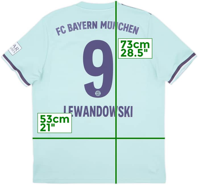 2018-19 Bayern Munich Away Shirt Lewandowski #9 - 8/10 - (L)