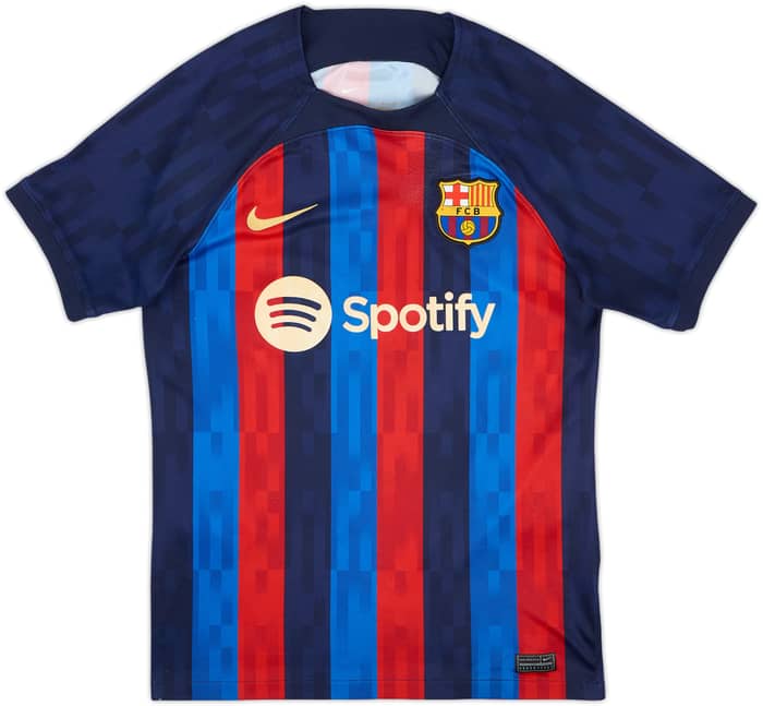 2022-23 Barcelona Home Shirt Lewandowski #9 - 6/10 - (S)