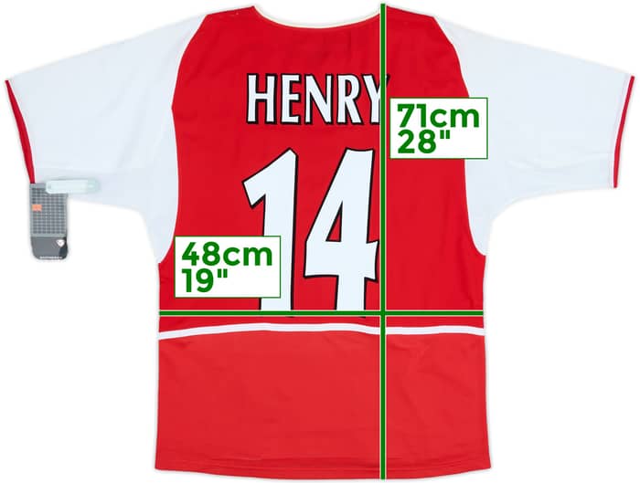 2002-04 Arsenal Home Shirt Henry #14 (S)