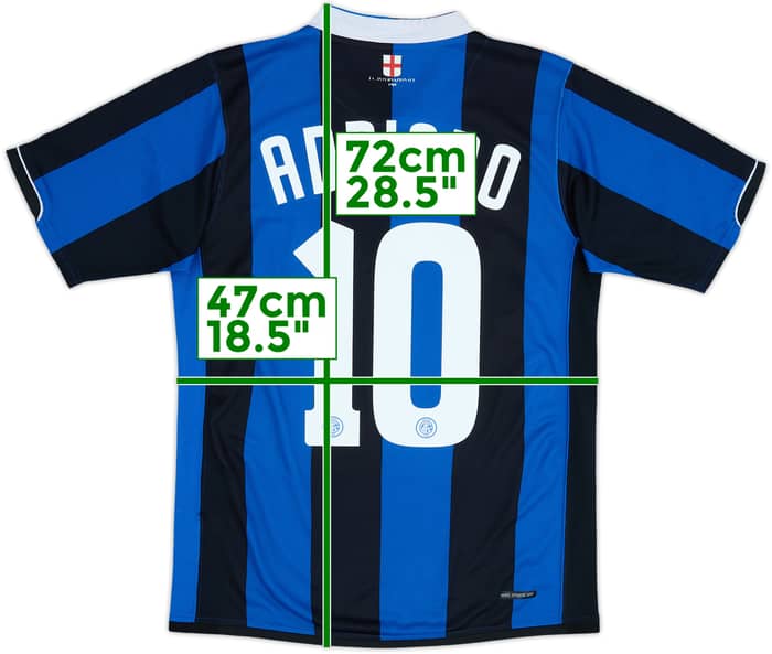 2006-07 Inter Milan Home Shirt Adriano #10 - 8/10 - (S)