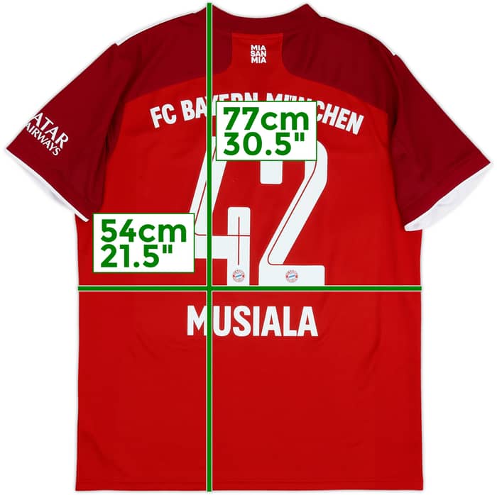 2021-22 Bayern Munich Home Shirt Musiala #42 - 6/10 - (L)