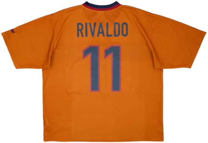 1998-00 Barcelona Basic Away Shirt Rivaldo #11 - 6/10 - (XL)