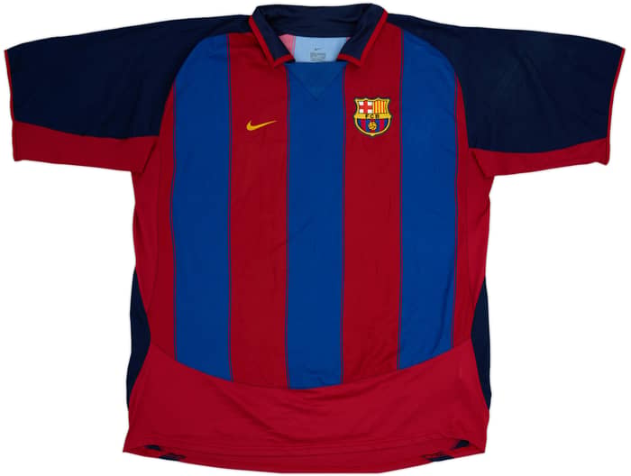 2003-04 Barcelona Home Shirt Ronaldinho #10 - 8/10 - (XXL)