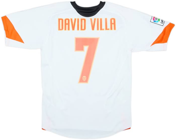 2005-06 Valencia Home Shirt David Villa #7 - 7/10 - (S)