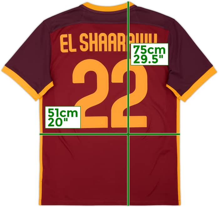 2015-16 Roma Home Shirt El Shaarawy #22 - 8/10 - (M)