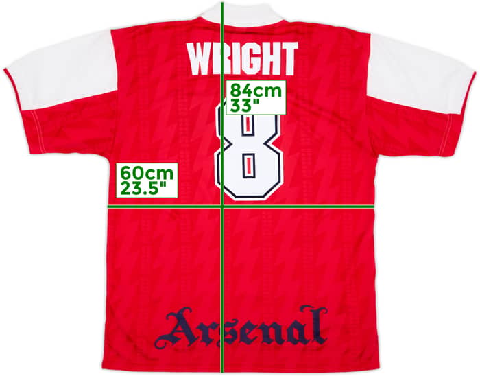 1994-96 Arsenal Home Shirt Wright #8 - 10/10 - (XXL)
