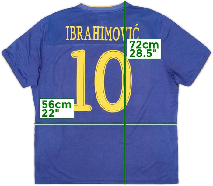 2010-11 Sweden Away Shirt Ibrahimovic #10 - 8/10 - (XL)