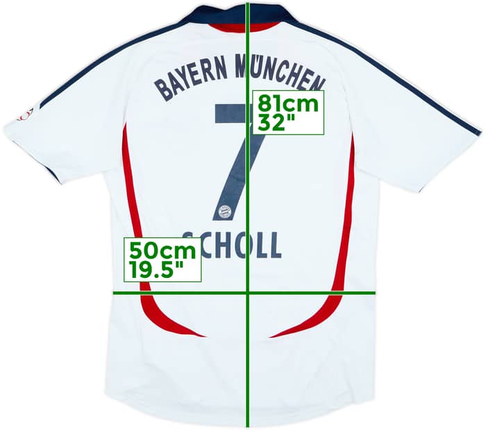 Camiseta de visitante del Bayern Munich 2006-07 Scholl #7 - 5/10 - (M)
