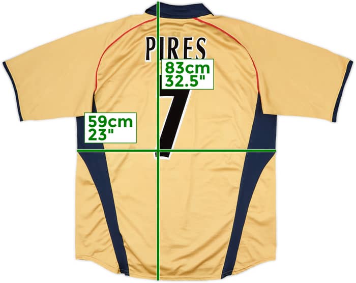 Camiseta de visitante del Arsenal 2001-02 Pires #7 - 8/10 - (XL)