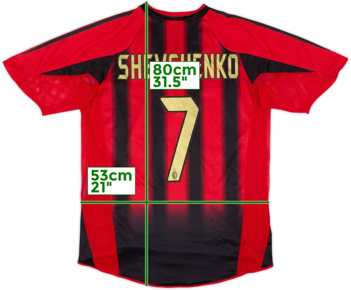 2004-05 AC Milan Player Issue Home Shirt Shevchenko #7 - 8/10 - (L)