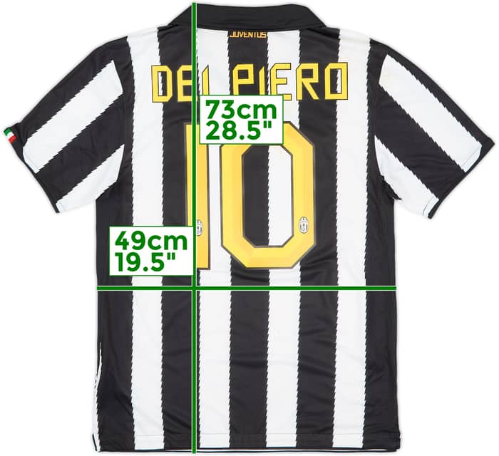 2010-11 Juventus Home Shirt Del Piero #10 - 8/10 - (M)