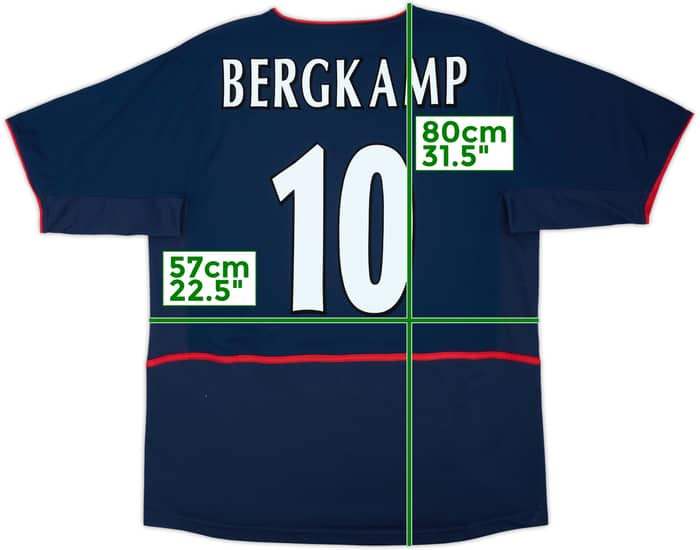 2002-04 Arsenal Away Shirt Bergkamp #10 - 8/10 - (L)