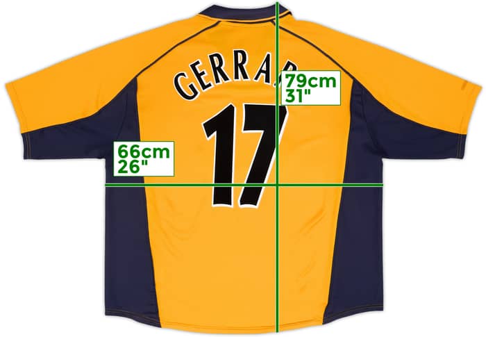 2000-02 Liverpool Away Shirt Gerrard #17 - 6/10 - (XXL)