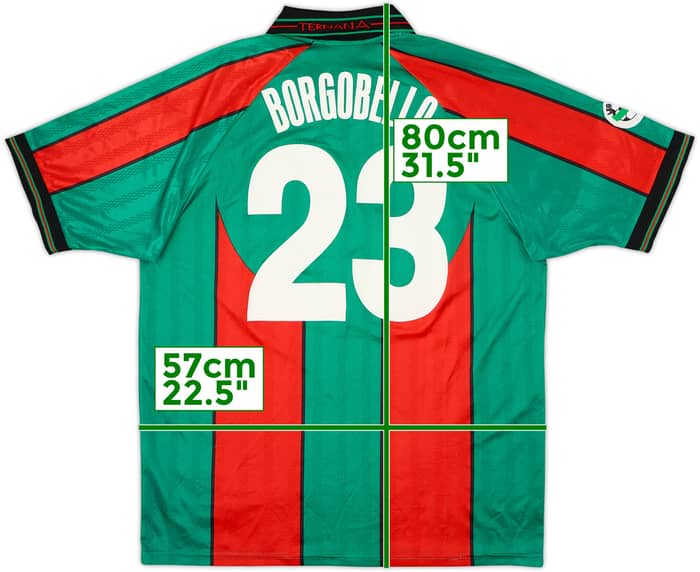 2001-02 Ternana Match Issue Home Shirt Borgobello #23