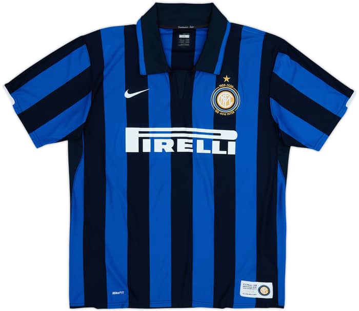 2007-08 Inter Milan Centenary Home Shirt Ibrahimovic #8 - 9/10 - (XL)
