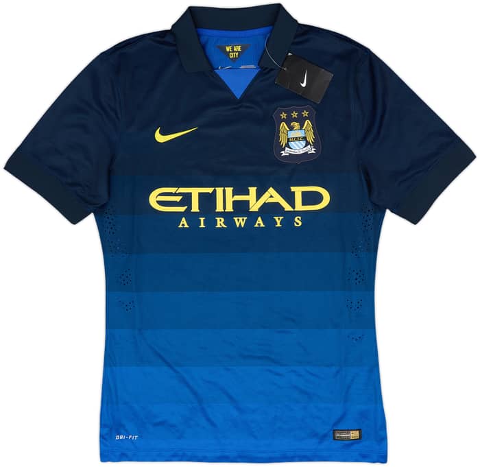 2014-15 Manchester City Authentic Away Shirt Kun Aguero #16 (M)