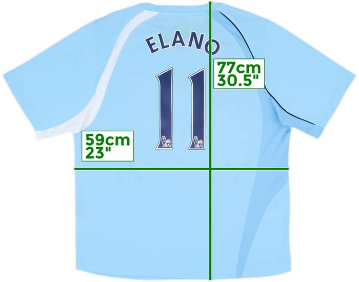 2008-09 Manchester City Home Shirt Elano #11 - 6/10 - (XL)