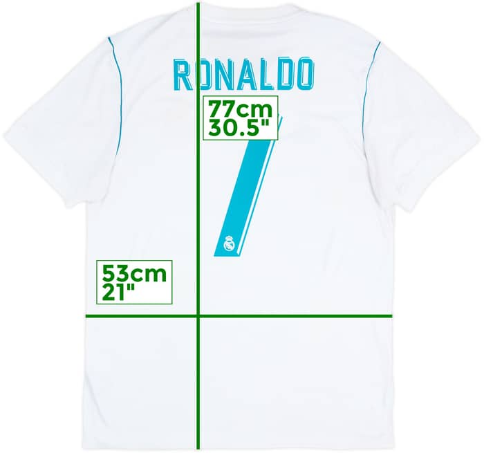 2017-18 Real Madrid Local Camiseta Ronaldo #7 - 6/10 - (L)